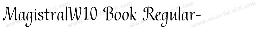 MagistralW10 Book Regular字体转换